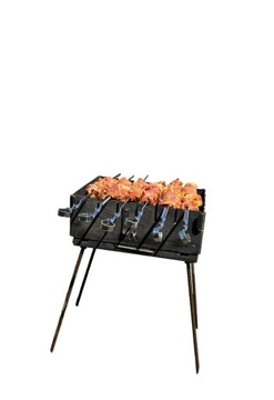 ZESTAW Mangal GRILL WĘGLOWY BBQ + SZAMPURY 6 szt