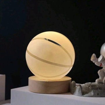 Oświetlana Kula 3D z Motywem Piłki do Koszykówki