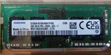 Kość RAM 4GB do laptopa DDR4 2666 MHz