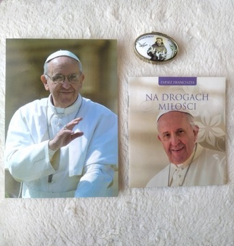 Papież Franciszek wybór + pocztówka + na różaniec