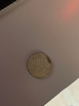 Moneta 100 zl z 1990 roku