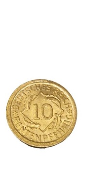 10 Reich Rentenpfennig 1924 r. D