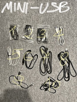 Kabel USB- Mini USB 10 sztuk