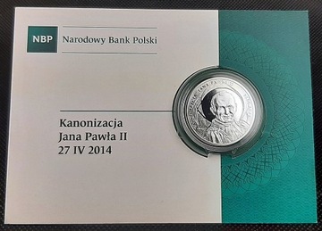 10zł - 2014 -Kanonizacja Jana Pawła II