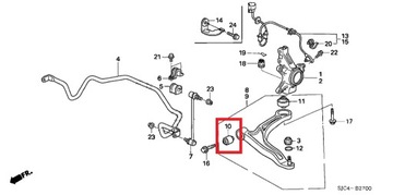Tuleja przednia wahacza Honda Ridgeline 06-14