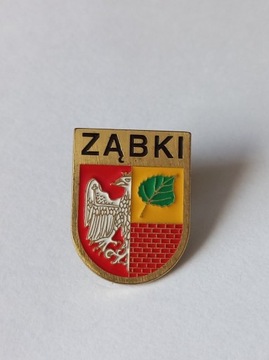 Herb miasta Ząbki przypinka pin metaliczna odznaka