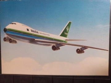Pocztówka Saudi Arabian Airlines Boeing 747 