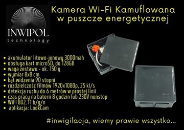 Szpiegowska kamera Wi-Fi w puszce energetycznej 