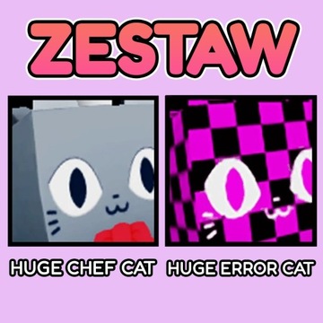 Zestaw Huge Chef Cat + Huge Error Cat | Pet Sim X