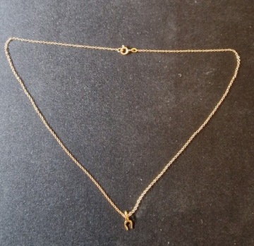 Złoty łańcuszek z podkowa szczęście 2,53gr P. 585