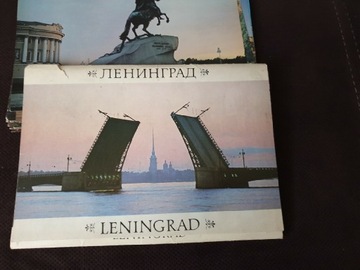 Pocztówki, zdjecia Leningradu 28 sztuk 1988 rok