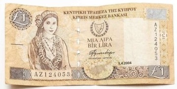 Banknot Cypr - 1 Funt/Lira 