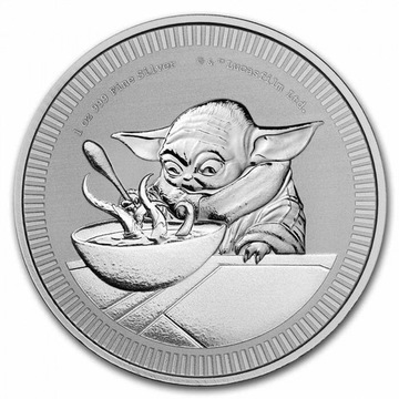 STAR WARS GROGU BABY YODA 1 oz Ag 2022