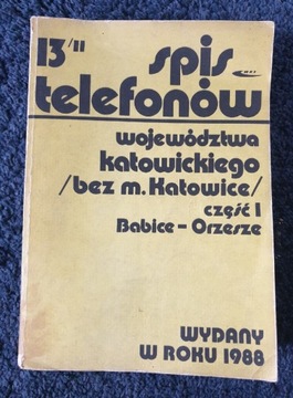 Spis Telefonów Województwa Katowickiego 1988