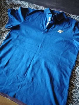 4F koszulka polo niebieska nowa