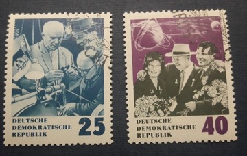 Znaczki NDR DDR 1964 kasowane z klejem