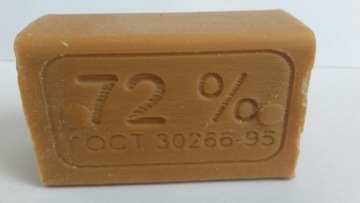 Szare naturalne białoruskie mydło 72% kostka 200g