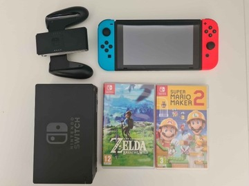 Konsola Nintendo Switch + 2 gry