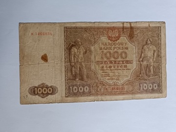 1000 złotych 1946 ser.K