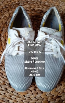 DUREA  Męskie sneakersy, 100% Skóra, 41-42/26,6 cm