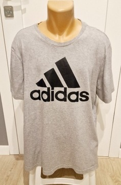 T-shirt koszulka męska szara Adidas XL z krótkim