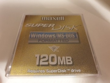 Dyskietka LS-120 SuperDisk MAXELL 120MB NOWA 1szt.