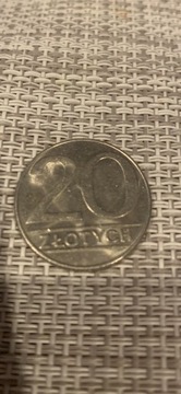 Moneta 20 zł złotych 1989 r ładna