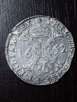 Moneta Hiszpania Talar Patagon Nederland 1652