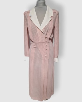 No485 wallis piękna różowa sukienka vintage 