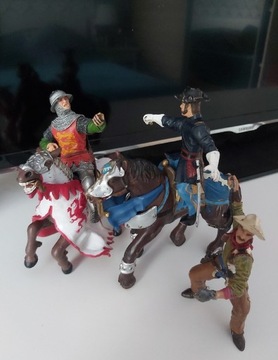 Figurki Papo cowboy konie rycerze