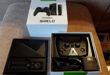 Nvidia Shield TV, kontroler, pilot, zasilacz 