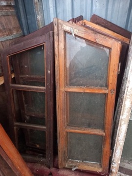 Stare okno drewniane okiennica rama