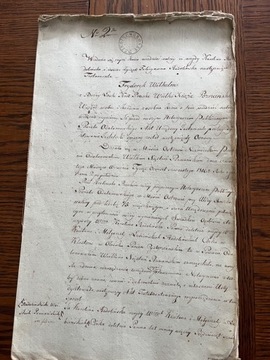 Testament notarialny z 1816 roku