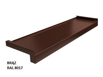 Parapet stalowy zewnętrzny BRĄZ RAL8017.