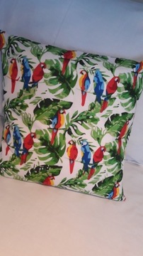 Poszewka na poduszkę w papugi 40×40