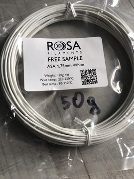 Filament Rosa3d White ASA 50g