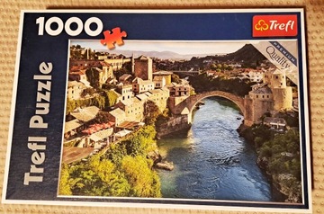 Puzzle Trefl 1000 - zestaw. Mostar + Most Brooklyński
