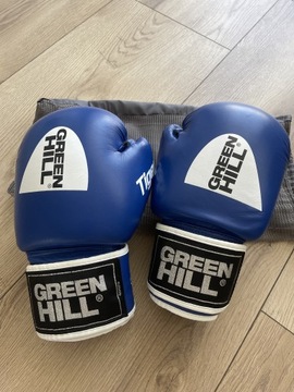 Rękawice bokserskie 10oz green hill AIBA approved niebieskie