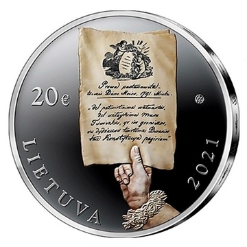 Konstytucja 3 maja Litwa 20 eur 2021  w etui