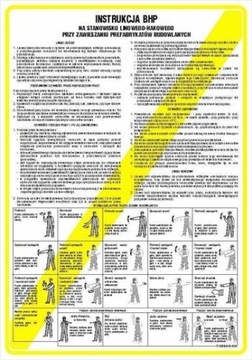 KPL około 40 szt instrukcji BHP Ppoż -BUDOWNICTWO