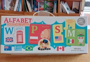 Alfabet puzzle edukacyjne Państwa i flagi