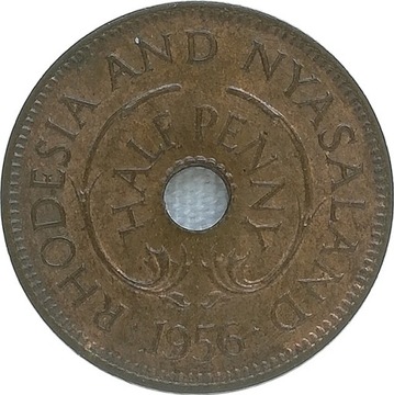 Rodezja i Niasa 1/2 penny 1956, KM#1