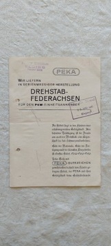 PEKA - prospekt reklamowy Elbląg 1941 r.