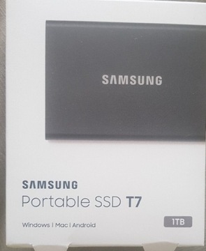 Dysk zewnętrzny Samsung PORTABLE SSD T7 1TB NOWY!