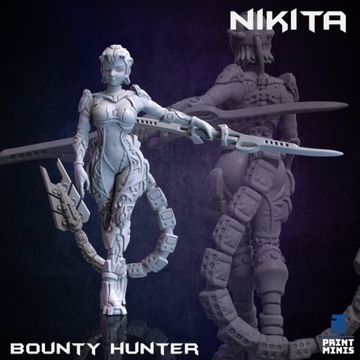 Nikita - The Bounty Hunter - Print Minis - Druk 3D