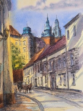 Pejzaż miejski ( nr 15) 22x15 cm z certyfikatem 