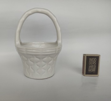 Ceramiczny kosz koszyk ceramiczna donica 