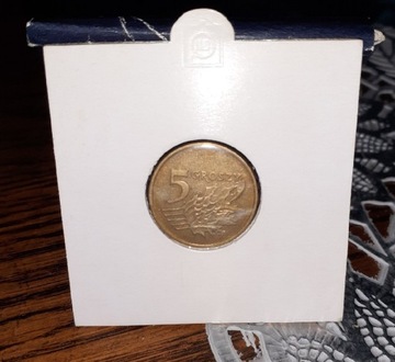 Moneta 5 groszy z 1993 mały nakład