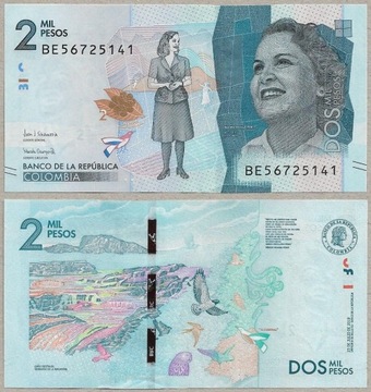 Kolumbia - 2000 Pesos 2019, P-458, UNC