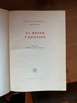 Za honor i Ojczyznę Juliusz Rommel